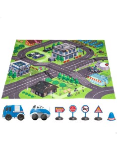 Play mat Speed & Go Accessories Cars Road Cloth Plastic (6 Units) 2