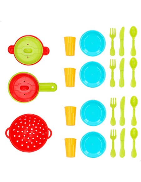 Children’s Dinner Set Colorbaby Toy Drainer 26 Pieces (12 Units)