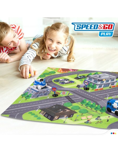 Play mat Speed & Go Accessories Cars Road Cloth Plastic (6 Units)