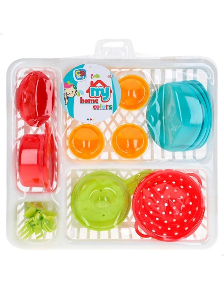 Children’s Dinner Set Colorbaby Toy Drainer 26 Pieces (12 Units)