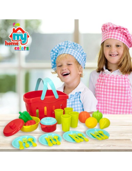 Toy Food Set Colorbaby Kitchenware and utensils 36 Pieces (12 Units)