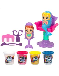 Modelling Clay Game Cra-Z-Art Softee Dough Hair sirenas (4 Units) 2