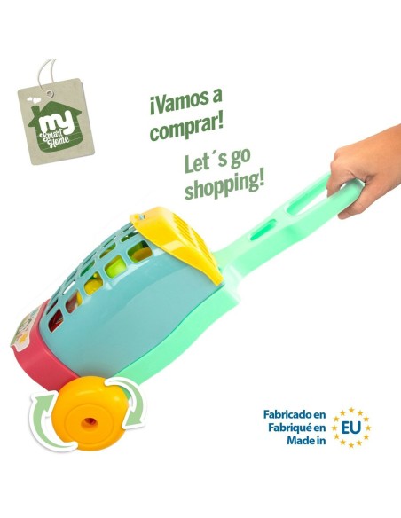 Shopping cart Colorbaby My Home Toy 12 Pieces 15 x 10 x 6 cm 8 Units