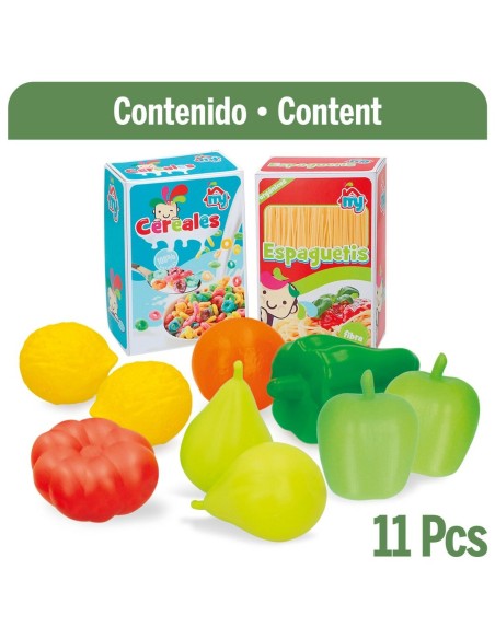 Shopping cart Colorbaby My Home Toy 12 Pieces 15 x 10 x 6 cm 8 Units