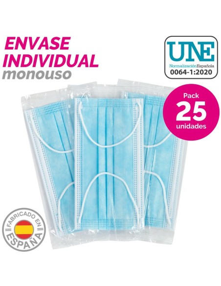 Box of hygienic masks SensiKare 25 Pieces (12 Units)