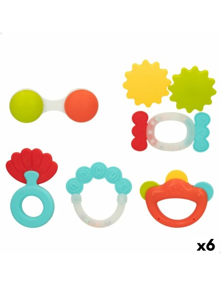 Set of rattles Colorbaby 6 Pieces 12,5 x 1,5 x 6,5 cm (6 Units)