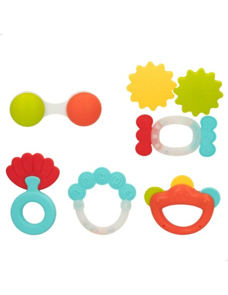 Set of rattles Colorbaby 6 Pieces 12,5 x 1,5 x 6,5 cm (6 Units)