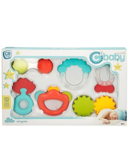 Set of rattles Colorbaby 6 Pieces 12,5 x 1,5 x 6,5 cm (6 Units)