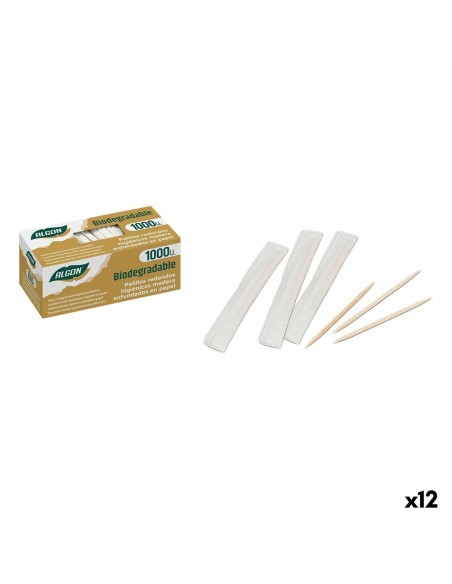 Tooth Picks Algon Wood 1000 Pieces (12 Units)