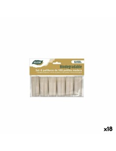 Tooth Picks Algon Wood 600 Pieces (18 Units)
