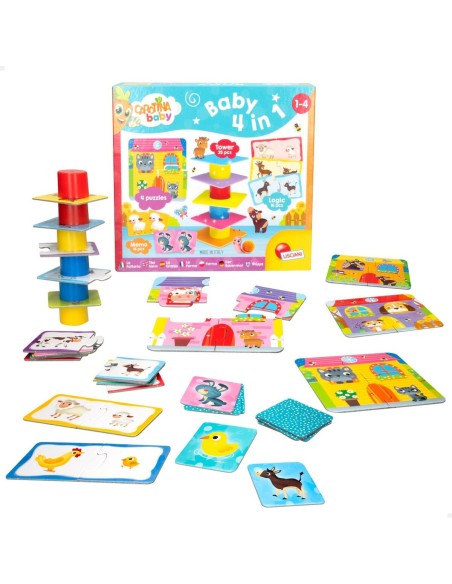 Puzzle Lisciani Carotina Baby 16 x 1 x 16,5 cm Farm 4-in-1