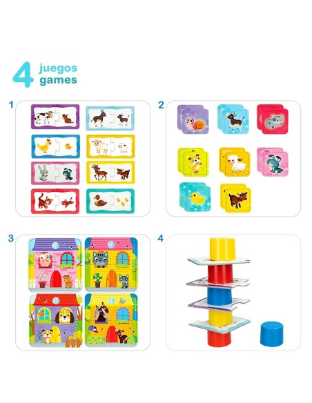 Puzzle Lisciani Carotina Baby 16 x 1 x 16,5 cm Farm 4-in-1