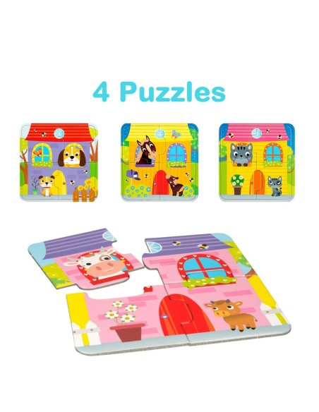Puzzle Lisciani Carotina Baby 16 x 1 x 16,5 cm Farm 4-in-1
