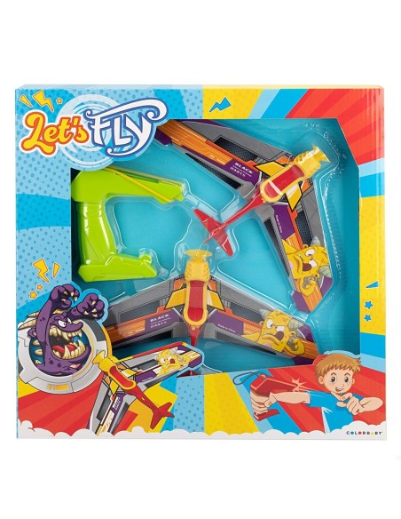 Aeroplane Colorbaby Let's Fly Launcher 14,5 x 3,5 x 25 cm (6 Units)