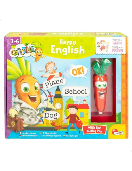 Educational Game Lisciani Carotina Baby Happy English Electric Puzzle 4,5 x 14,5 x 3 cm (6 Units)