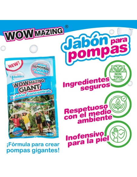 Soap bubble liquid WOWmazing 7,5 x 13,5 x 2 cm (20 Units)