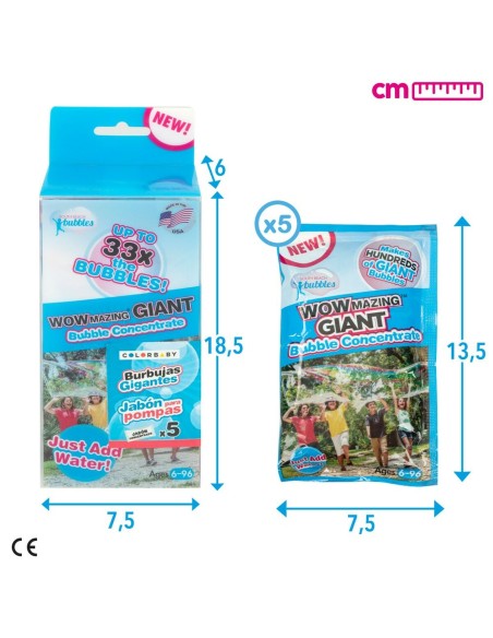 Soap bubble liquid WOWmazing 7,5 x 13,5 x 2 cm (20 Units)