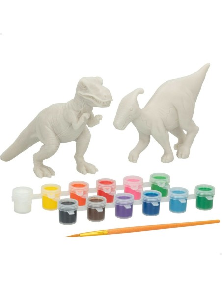 Set of 2 Dinosaurs PlayGo 15 Pieces 6 Units 14,5 x 9,5 x 5 cm Dinosaurs For painting
