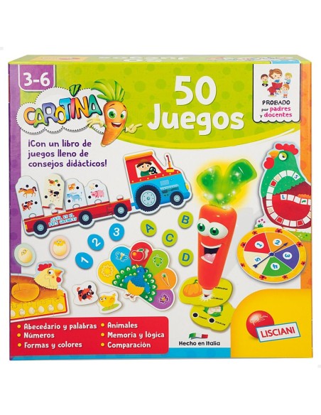 Educational Game Lisciani Carotina Baby 50 Juegos Electric 4,5 x 14,5 x 3,5 cm (6 Units)