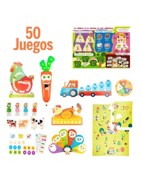 Educational Game Lisciani Carotina Baby 50 Juegos Electric 4,5 x 14,5 x 3,5 cm (6 Units)
