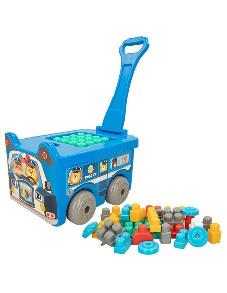 Building Blocks Color Block Suitcase Police Car 30 Pieces (2 Units)