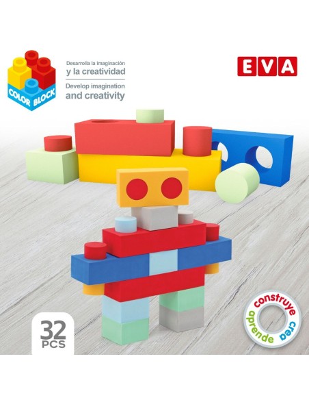 Building Blocks Color Block 32 Pieces EVA (4 Units)