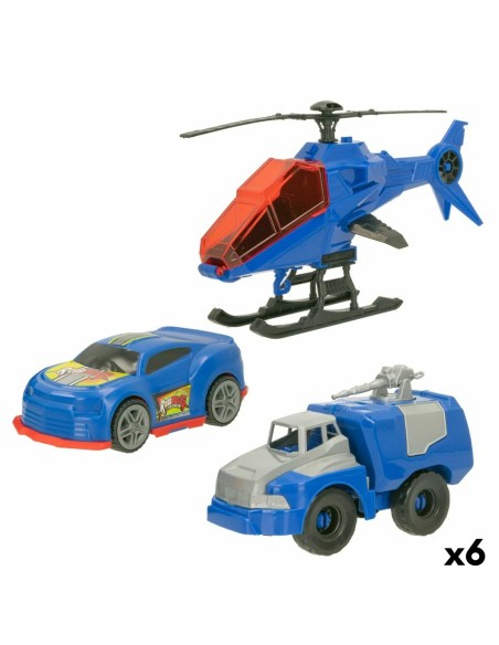 Set of cars Colorbaby 20 x 12 x 8,5 cm 6 Units 3 Pieces Police Officer