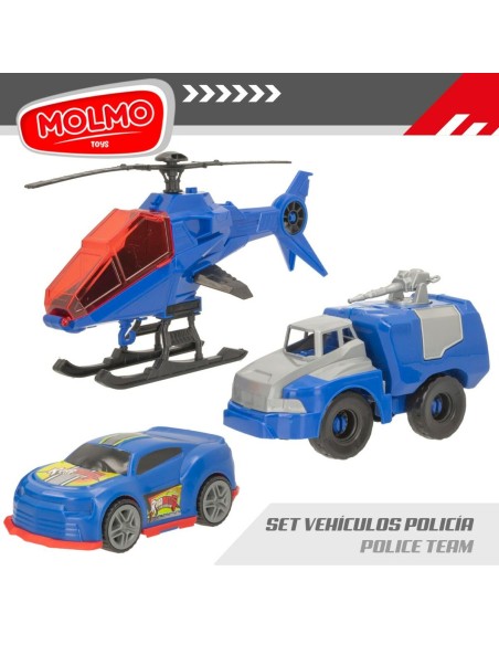 Set of cars Colorbaby 20 x 12 x 8,5 cm 6 Units 3 Pieces Police Officer