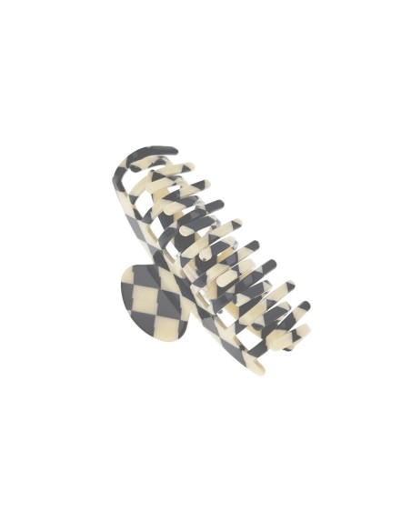 Hair Accessory Araban White Black Squared