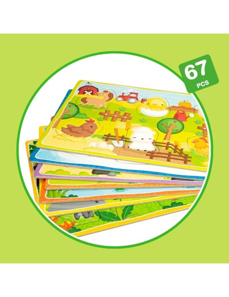 Educational Game Lisciani 26 x 6 x 26 cm animals Montessori method 67 Pieces 6 Units