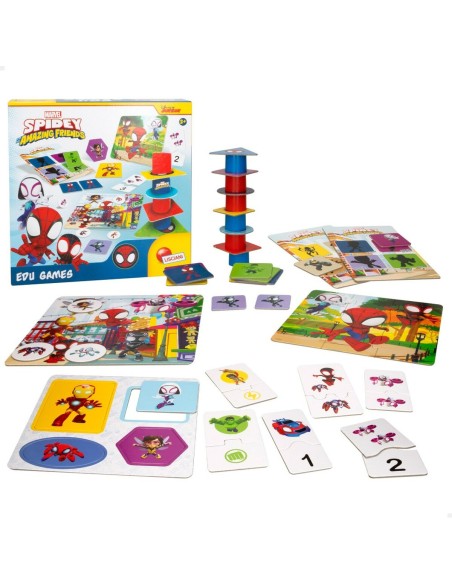 Educational Game Spidey 24,5 x 0,2 x 24,5 cm (6 Units) 10-in-1