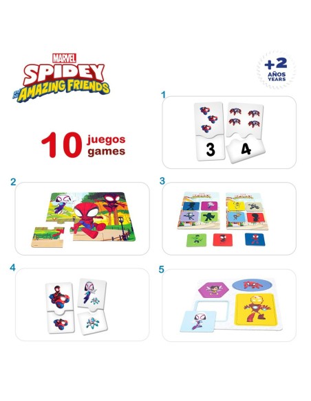 Educational Game Spidey 24,5 x 0,2 x 24,5 cm (6 Units) 10-in-1