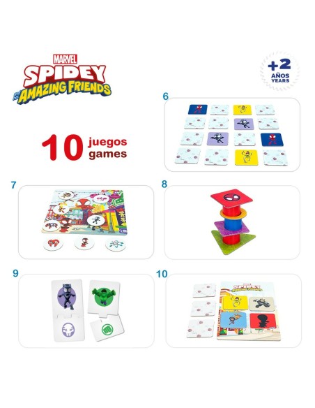 Educational Game Spidey 24,5 x 0,2 x 24,5 cm (6 Units) 10-in-1