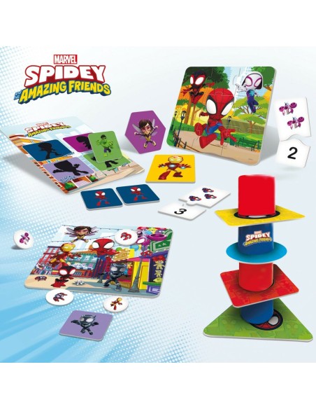 Educational Game Spidey 24,5 x 0,2 x 24,5 cm (6 Units) 10-in-1