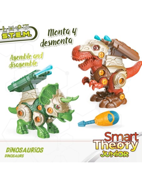 Set of 2 Dinosaurs Colorbaby 21 x 14 x 9,5 cm articulated Throws Projectiles 4 Units Dinosaur