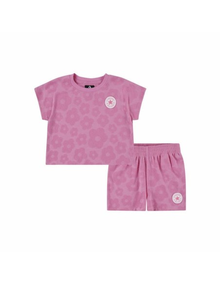 Children's Sports Outfit Converse Floral Jacquard Dark pink