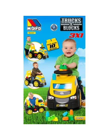 Tricycle Moltó Trucks and blocks 89 cm