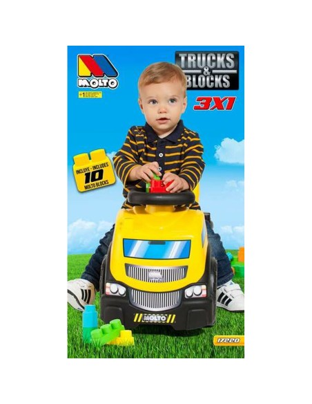 Tricycle Moltó Trucks and blocks 89 cm