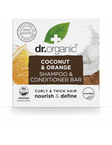 2-in-1 Shampoo and Conditioner Dr.Organic Coconut and Orange 75 g Solid