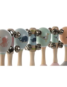 Musical Toy Home ESPRIT Wood 11,5 x 2 x 15,5 cm Maracas (4 Units) 2
