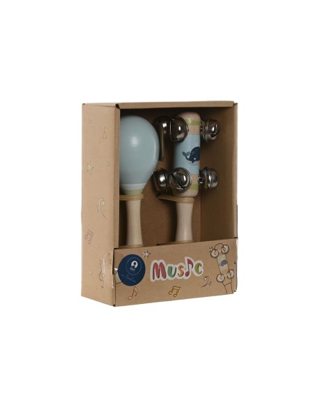 Musical Toy Home ESPRIT Wood 11,5 x 2 x 15,5 cm Maracas (4 Units)