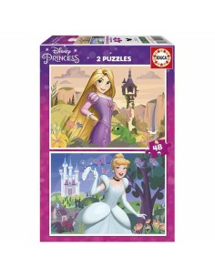 2-Puzzle Set Disney Princess Cinderella and Rapunzel 48 Pieces