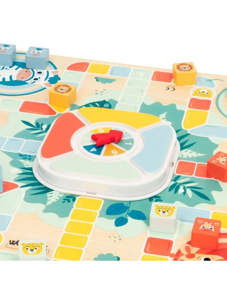 Parchís and Oca Board Woomax Zookabee 30 x 3 x 30 cm Children's animals (6 Units)