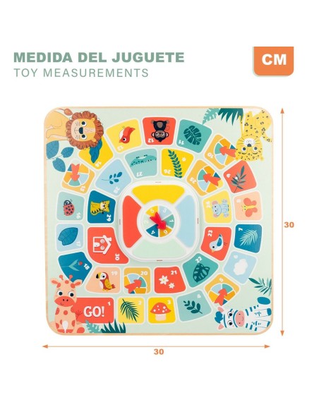 Parchís and Oca Board Woomax Zookabee 30 x 3 x 30 cm Children's animals (6 Units)