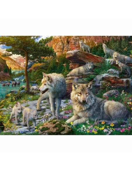 Puzzle Ravensburger Wolves in Spring