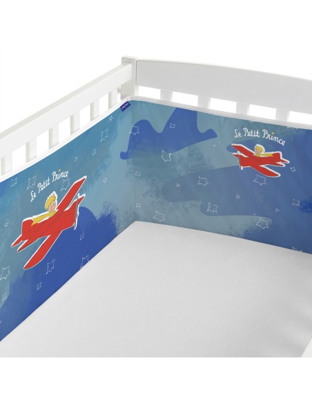 Cot protector HappyFriday Le Petit Prince Son avion Multicolour 210 x 40 cm