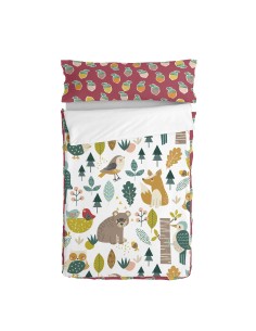 Quilted Zipper Bedding HappyFriday Moshi Moshi Harvestwood Multicolour 105 x 200 cm