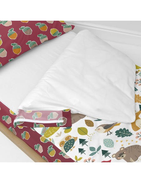 Quilted Zipper Bedding HappyFriday Moshi Moshi Harvestwood Multicolour 105 x 200 cm