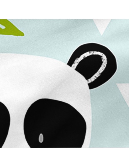 Quilted Zipper Bedding HappyFriday Moshi Moshi Panda Garden Blue Blue 105 x 200 cm