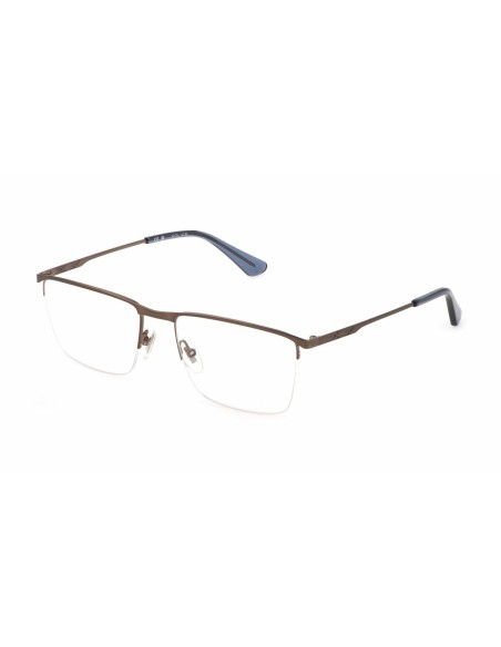 Men' Spectacle frame Police VPLG75-550F68 Brown Ø 55 mm